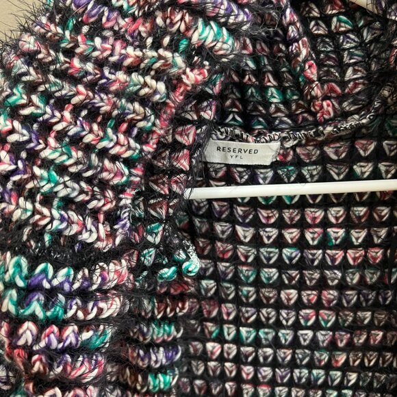 Reserved YFL Multi-Color Textured Knit Duster Cardigan - Picture 4 of 6